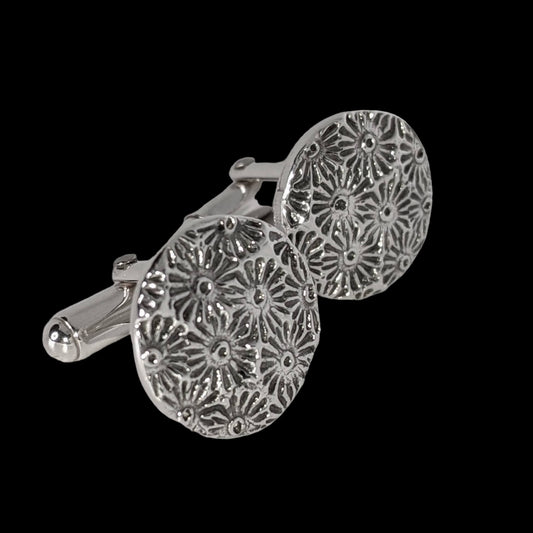 Cufflinks- textured flower
