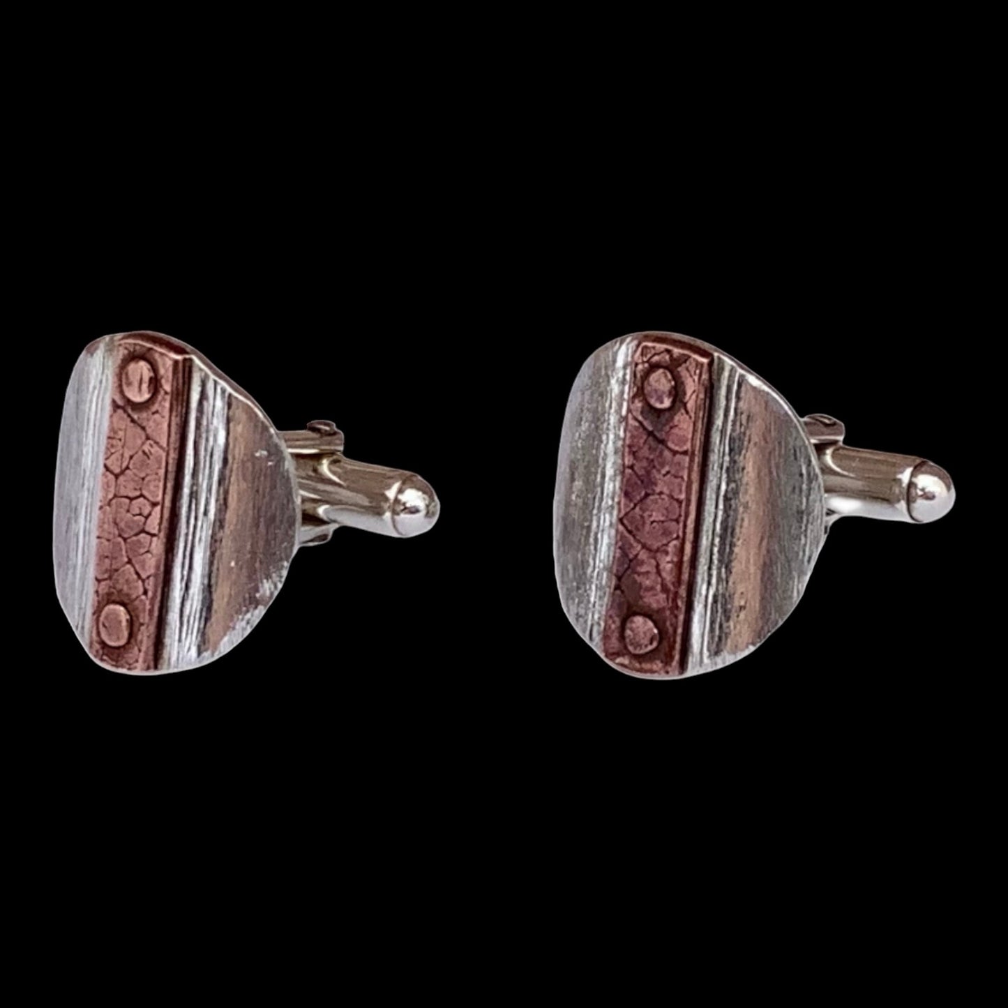 Cufflinks - Copper leaf